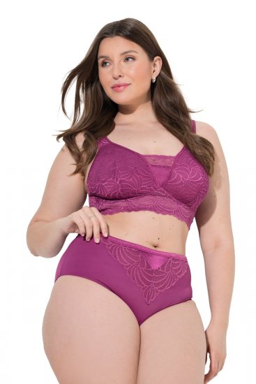 Ulla Popken 811602 Slips met kant Donkerpaars - Slips - 