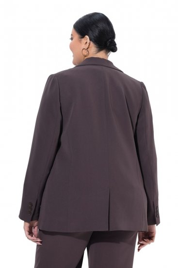Ulla Popken 811944 Klassieke blazer Mahoniebruin - Blazers - Blazers in grote maten voor dames
