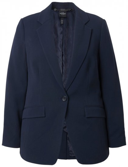 Ulla Popken 811944 Klassieke blazer Donkerblauw - Blazers - Blazers in grote maten voor dames