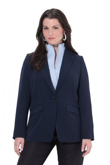 Ulla Popken 811944 Klassieke blazer Donkerblauw - Blazers - Blazers in grote maten voor dames