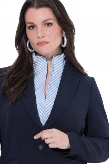 Ulla Popken 811944 Klassieke blazer Donkerblauw - Blazers - Blazers in grote maten voor dames