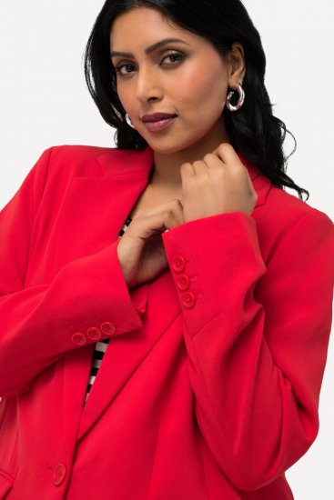 Ulla Popken 811944 Klassieke blazer Rood - Blazers - Blazers in grote maten voor dames