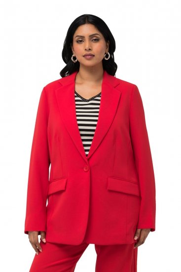 Ulla Popken 811944 Klassieke blazer Rood - Blazers - Blazers in grote maten voor dames