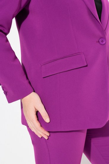 Ulla Popken 811944 Klassieke blazer Pruim - Blazers - Blazers in grote maten voor dames