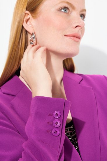 Ulla Popken 811944 Klassieke blazer Pruim - Blazers - Blazers in grote maten voor dames