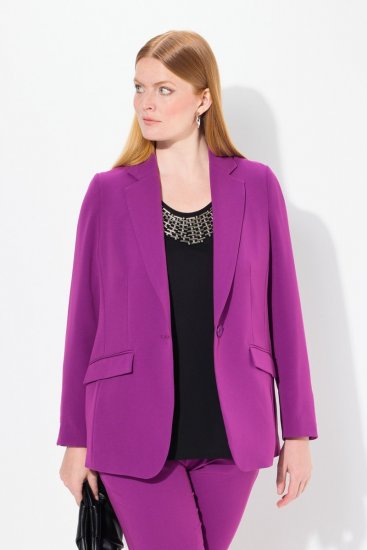 Ulla Popken 811944 Klassieke blazer Pruim - Blazers - Blazers in grote maten voor dames