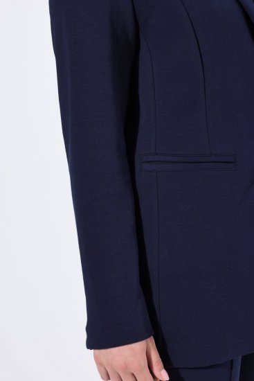 Ulla Popken 812754 Jersey blazer van punto di roma Donkerblauw - Blazers - Blazers in grote maten voor dames