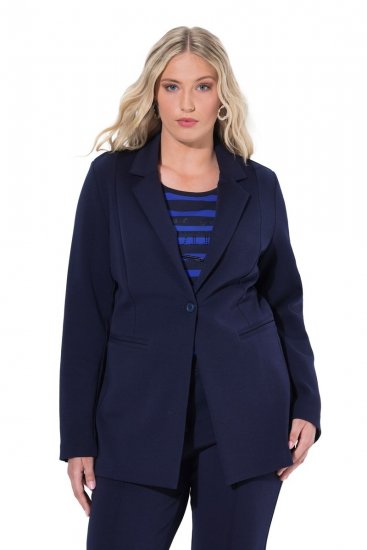 Ulla Popken 812754 Jersey blazer van punto di roma Donkerblauw - Blazers - Blazers in grote maten voor dames