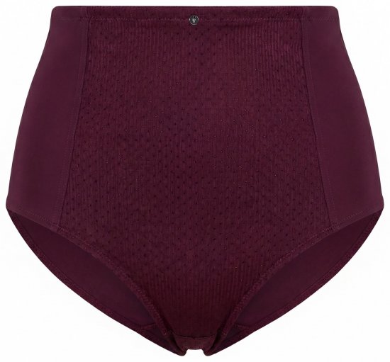 Ulla Popken 813137 Corrigerende slip met hoge taille Wijnrood - Shapewear - 