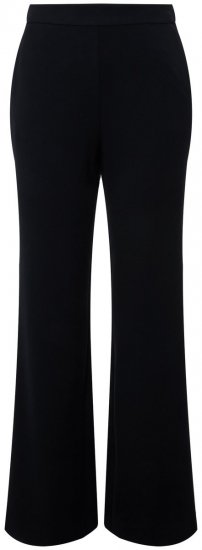 Ulla Popken 813306 Wijde pantalon met elastische taille Donkerblauw - Stoffen broeken - Wijde stoffen broeken voor dames