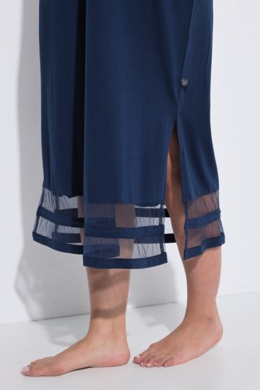 Ulla Popken 815333 Nachthemd Donkerblauw - Nachthemden - 