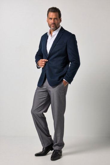 JP1880 815431 Colbert met lichte halve voering Donkerblauw - Pakken - Grote Maten Kostuum Heren