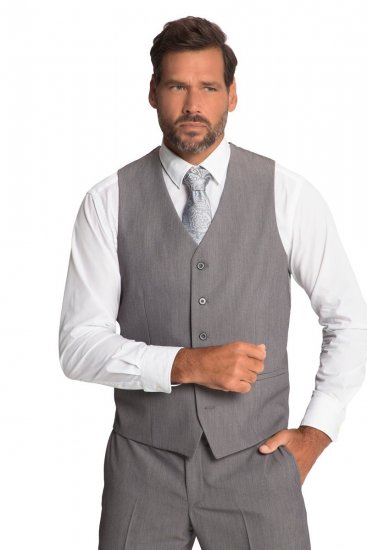 JP1880 Keos Flexnamic Kostuumgilet Staalgrijs - Pakken - Grote Maten Kostuum Heren