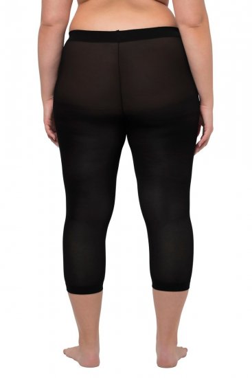 Ulla Popken 815580 3/4 panty legging met dijbescherming 80 den Zwart - Panty's & sokken - 