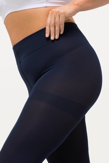 Ulla Popken 815580 3/4 panty legging met dijbescherming 80 den Donkerblauw - Panty's & sokken - 