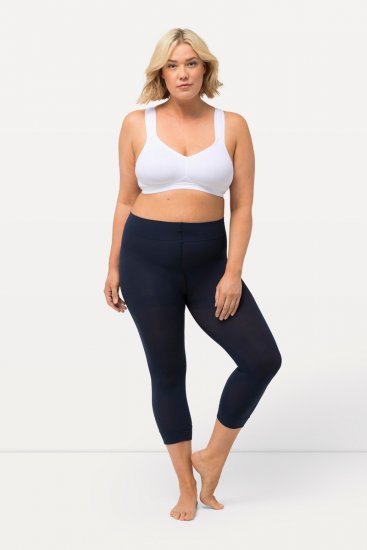 Ulla Popken 815580 3/4 panty legging met dijbescherming 80 den Donkerblauw - Panty's & sokken - 