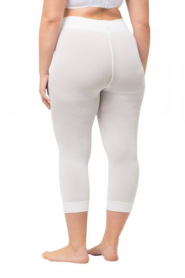 Ulla Popken 815580 3/4 panty legging met dijbescherming 80 den Wit - Panty's & sokken - 