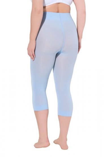 Ulla Popken 815580 3/4 panty legging met dijbescherming 80 den Lichtblauw - Panty's & sokken - 