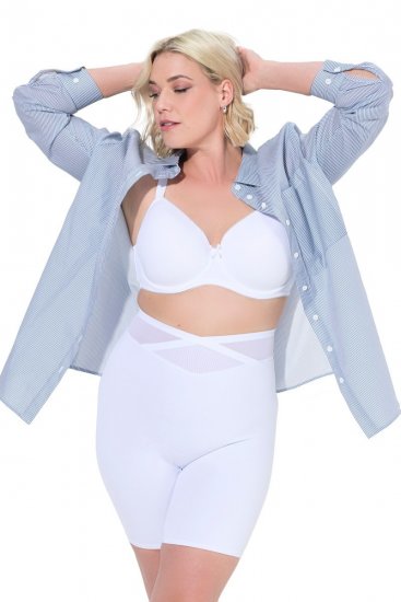 Ulla Popken 816440 Corrigerende short met hoge taille Wit - Shapewear - 