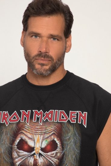 JP1880 Iron Maiden Graphic Comfort Fit Band Tank Top Black - T-shirts - Grote Maten T-shirts Heren