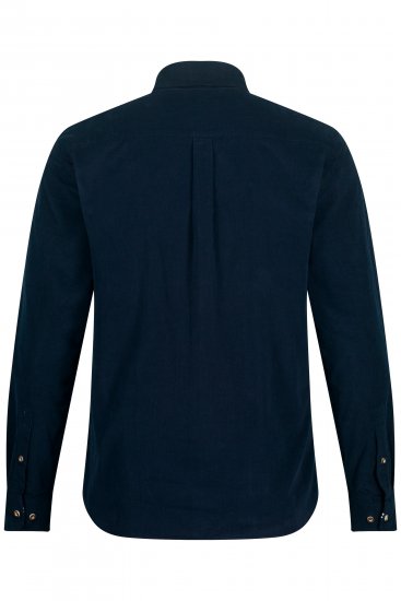 JP1880 Modern Fit Buttoned Collar Cotton Shirt Navy Blue - Overhemden - Overhemden Grote Maten Heren