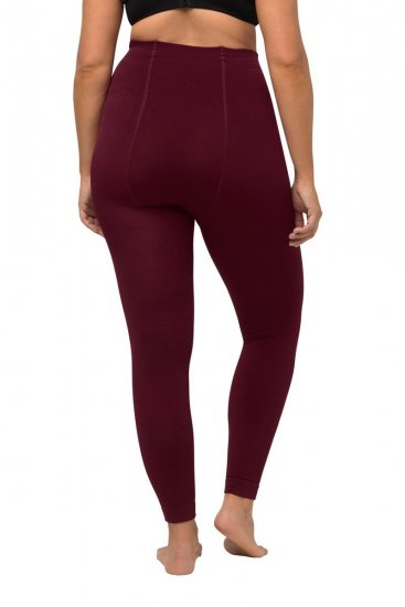 Ulla Popken 819652 Thermo panty legging Wijnrood - Panty's & sokken - 