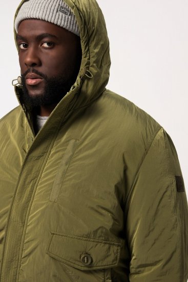 STHUGE Bomber Jacket With Hood Green - Jassen - Grote Maten Herenjassen