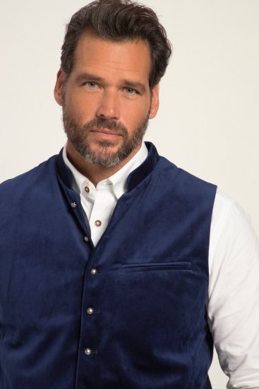 JP1880 Velvet Vest Traditional Blue - Feestkleding - Feestkleding – Vier in stijl en comfort