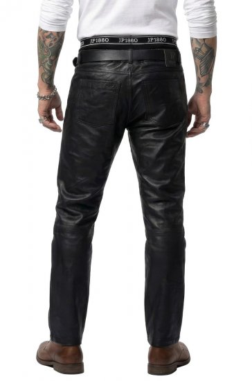 JP1880 Leather Pants Regular Fit Finest Lamb Nappa Black - Jeans & broeken - Jeans & Broeken Grote Maten Heren