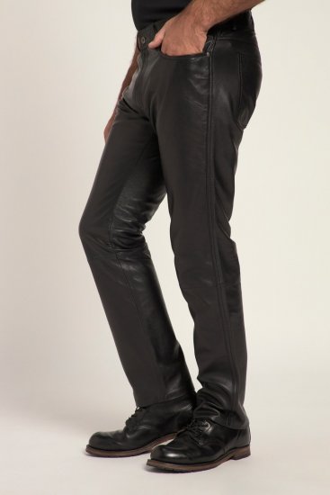 JP1880 Leather Pants Regular Fit Finest Lamb Nappa Black - Jeans & broeken - Jeans & Broeken Grote Maten Heren