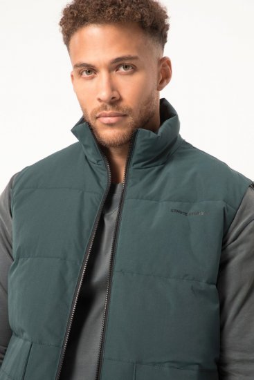 STHUGE 821232 Bodywarmer gewatteerd met rits Olijfgroen - Jassen - Grote Maten Herenjassen