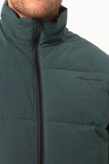 STHUGE 821232 Bodywarmer gewatteerd met rits Olijfgroen - Jassen - Grote Maten Herenjassen