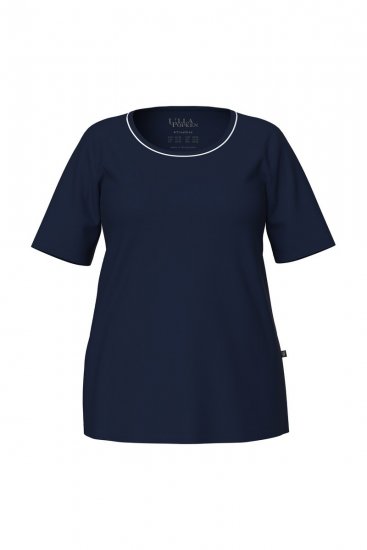 Ulla Popken 821244 Pyjama met stippen Donkerblauw - Pyjama's en Loungewear - 