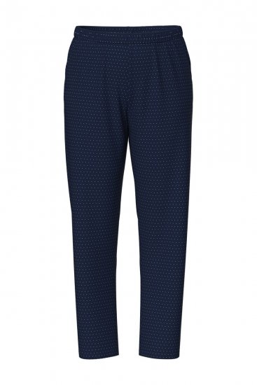 Ulla Popken 821244 Pyjama met stippen Donkerblauw - Pyjama's en Loungewear - 