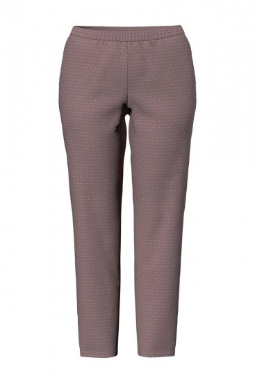 Ulla Popken 821244 Pyjama met stippen Bruin - Pyjama's en Loungewear - 