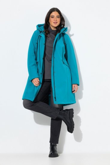Ulla Popken 821495 Functionele jas Turquoise - Jassen - Jassen in grote maten