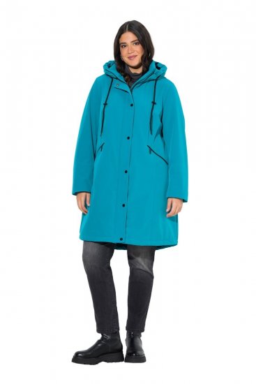 Ulla Popken 821495 Functionele jas Turquoise - Jassen - Jassen in grote maten