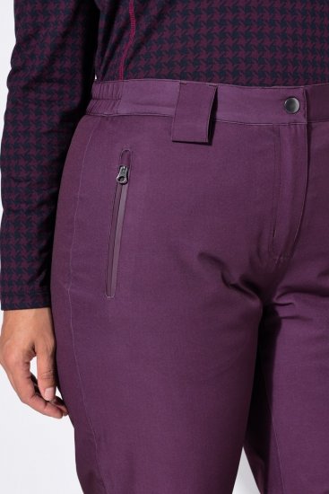 Ulla Popken 822018 Waterdichte functionele broek met fleecevoering Pruim - Regenkleding - 