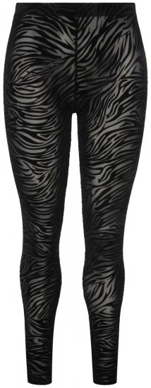 Ulla Popken 822286 Panty legging met dierenprint Zwart - Panty's & sokken - 