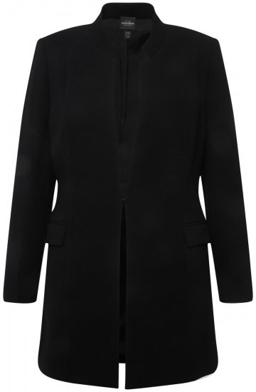 Ulla Popken 823318 Blazer met opstaande kraag Zwart - Blazers - Blazers in grote maten voor dames