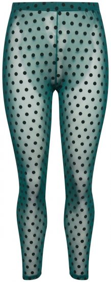Ulla Popken 823383 Gestippelde panty legging Olijfgroen - Panty's & sokken - 