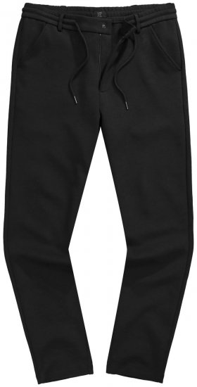JP1880 New York Flexnamic Jersey broek met elastische tailleband Zwart - Pakken - Grote Maten Kostuum Heren