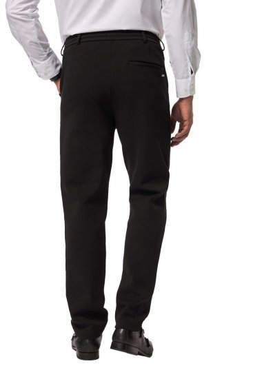 JP1880 New York Flexnamic Jersey broek met elastische tailleband Zwart - Pakken - Grote Maten Kostuum Heren