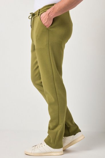 JP1880 New York Flexnamic Jersey broek met elastische tailleband Groen - Pakken - Grote Maten Kostuum Heren