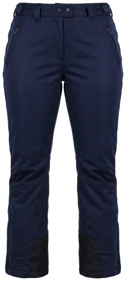 Ulla Popken 824297 Softshellbroek met sneeuwvanger Donkerblauw - Skikleding - 