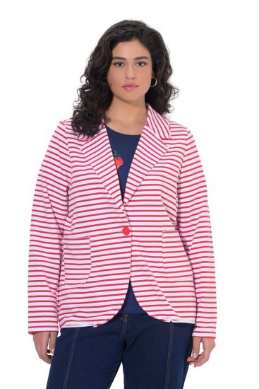 Ulla Popken 824355 Jersey blazer Koraal - Blazers - Blazers in grote maten voor dames
