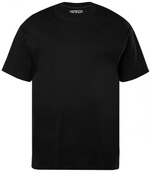 STHUGE 824720 Oversized T-shirt Zwart - T-shirts - Grote Maten T-shirts Heren