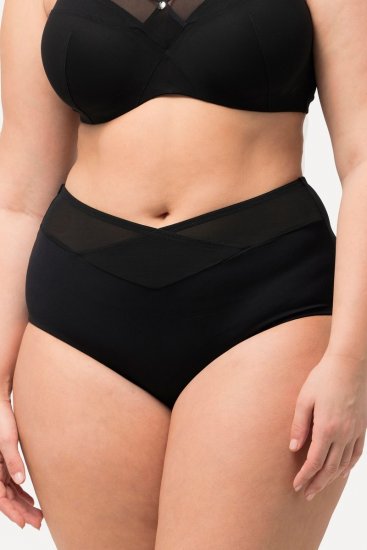 Ulla Popken 825676 Corrigerende slip met hoge taille Zwart - Shapewear - 