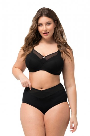 Ulla Popken 825676 Corrigerende slip met hoge taille Zwart - Shapewear - 