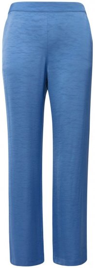 Ulla Popken 826163 Wijde pantalon Denimblauw - Stoffen broeken - Wijde stoffen broeken voor dames